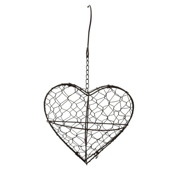 Heart-Shaped Metal Wire Succulent Wreath Frame Flat Back With Hook 8.5 x 8 - Picture 7 of 9